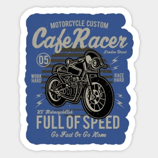 Caferacer Cafe Racer Full Of Speed Sticker